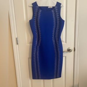 Eye catching Calvin Klein dress with figure flattering rhinestone detailing